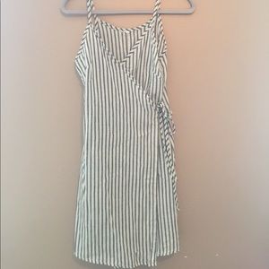 Striped wrap dress